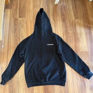 TALENTLESS Black Hoodie with Small White Logo